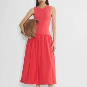 Aritzia Babaton Red Sleeveless Midi Dress